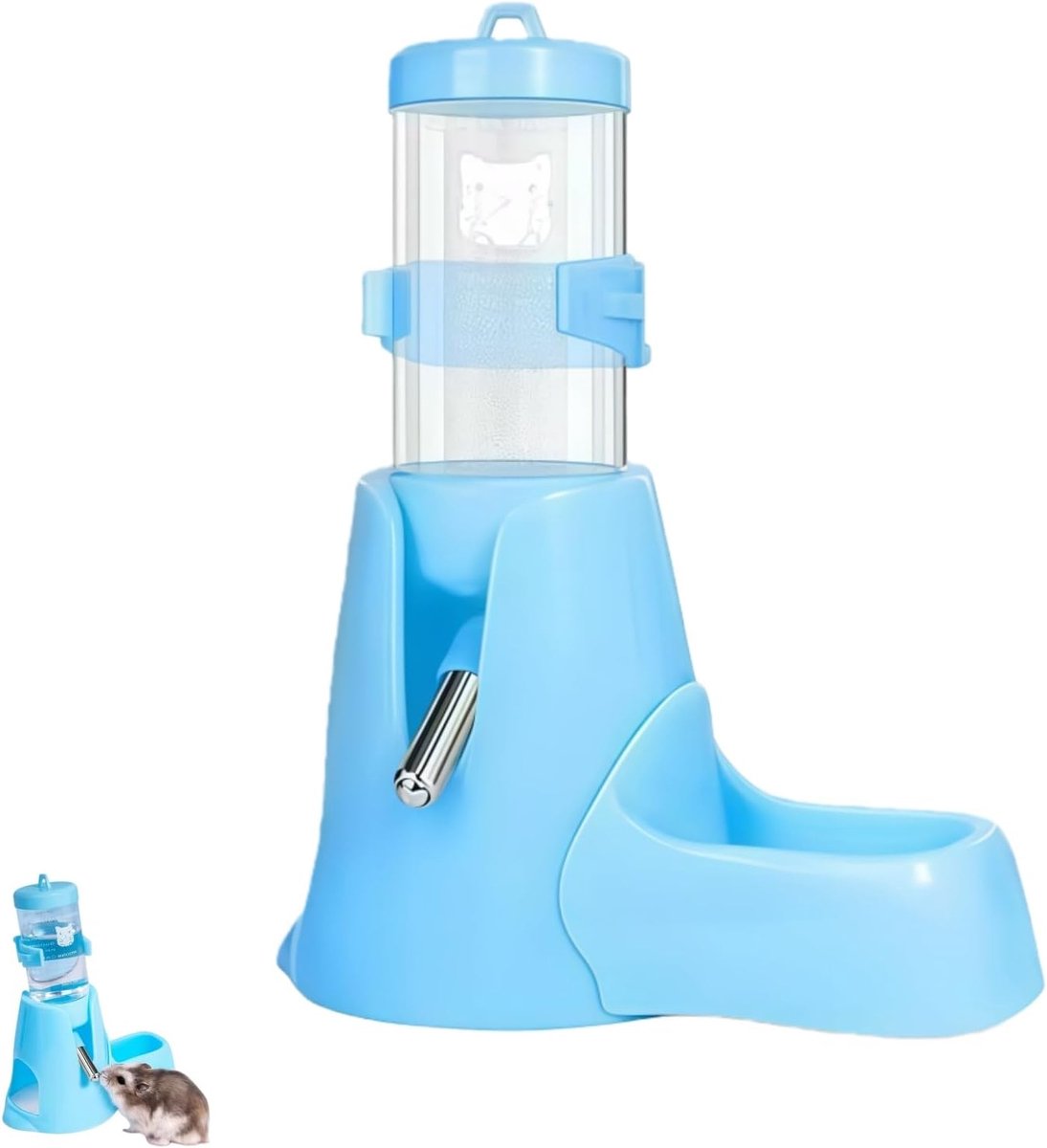 Hamster Drinking Bottle, Water Bottle, Feeder with Stand, 80 ml, Water and Feed Dispenser, for Small Animals, Rabbits - ShopVlot
