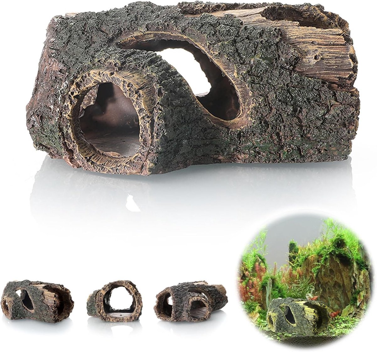Artificial Resin Aquarium Cave Beta Wood Block Resin Hollow Aquarium Decoration for Poly Resin Landscape Aquarium - ShopVlot