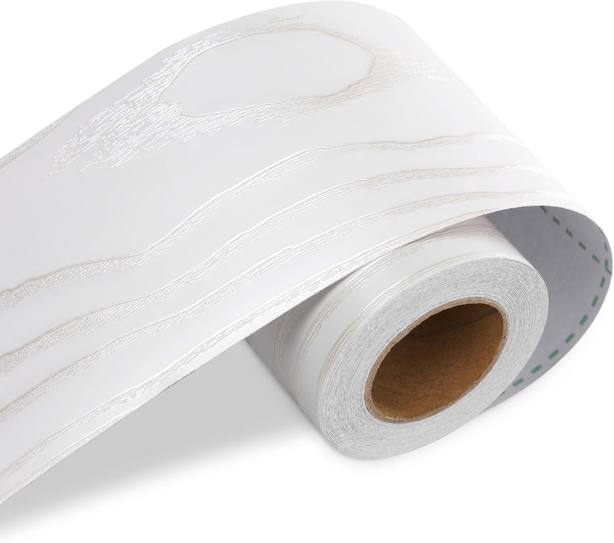 LaCheery 3 in x 1500 cm Self Adhesive Border for Bathroom, Wood, White, Border, Self-Adhesive, Waterproof, for Living - ShopVlot
