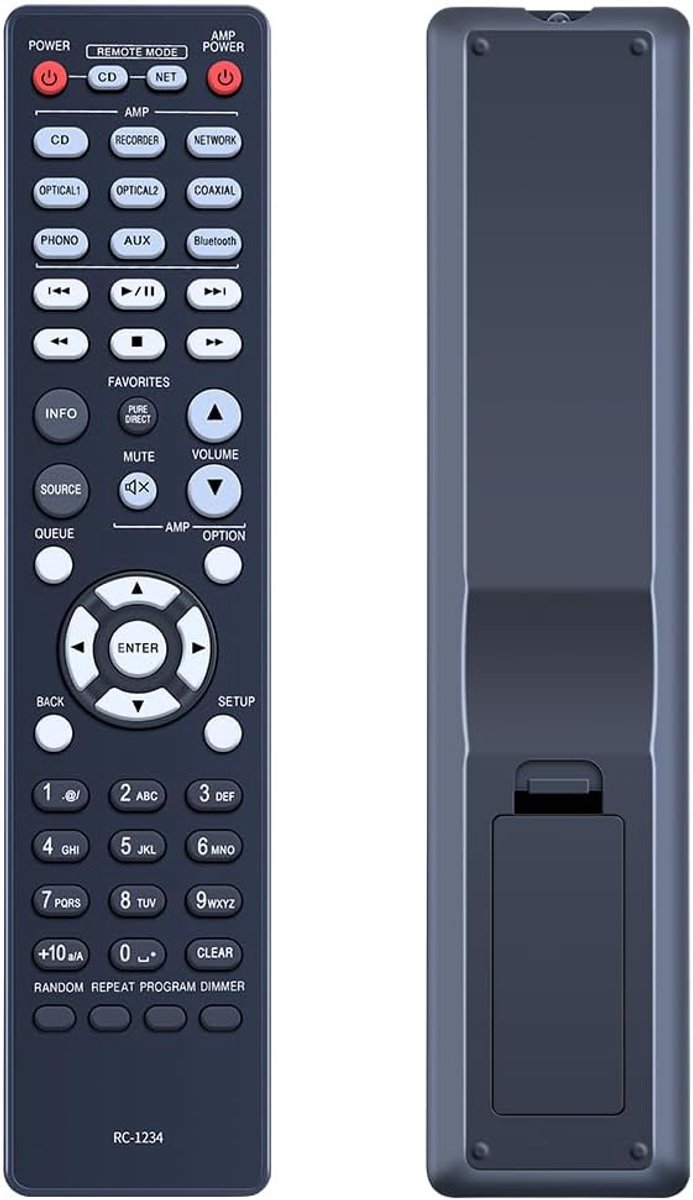 Replacement Remote Control RC-1234 for Denon CD Player DCD-600 DCD600 PMA-600NE PMA600NE - ShopVlot