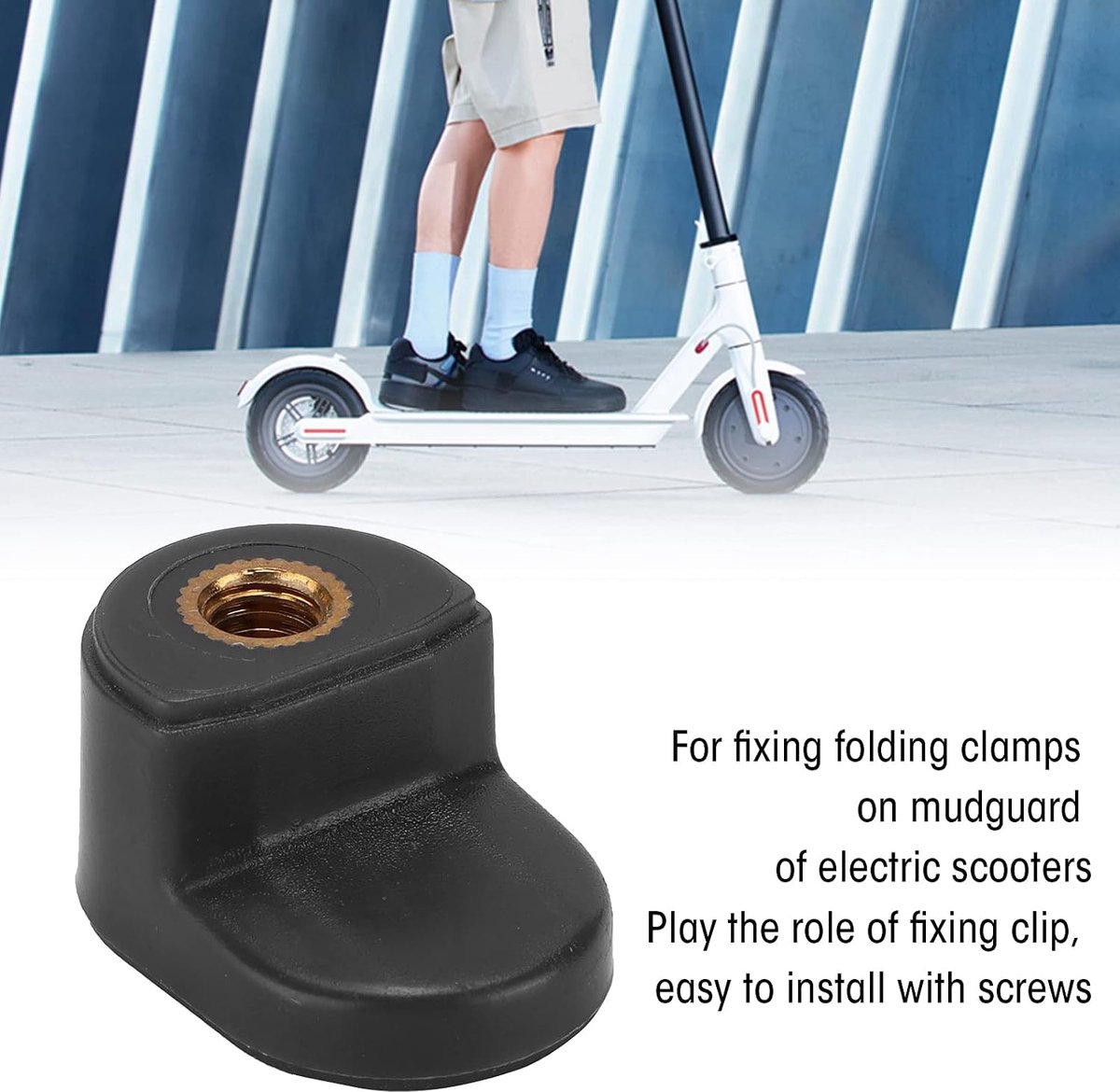 Electric Scooter Fender Rear Hook Aluminum Fender Hook Sleeve for M365 (Black) - ShopVlot