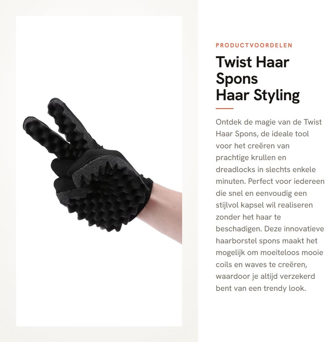 Dailygoods- Haar Spons - Krullend Haar in Minuten - Draagbaar - Milieuvriendelijk - 22 x 15 cm - Geschikt voor Thuis en Reizen - Haarspons