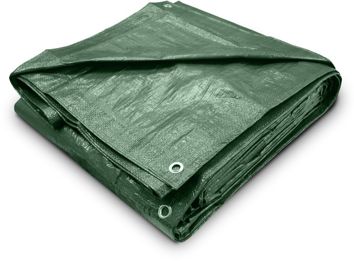 Dailygoods- Zeildoek Lichtgewicht 1,8 m x 1,8 m - Waterbestendig - Grondzeil - Dekzeil - Multifunctioneel - Oogjes voor bevestiging