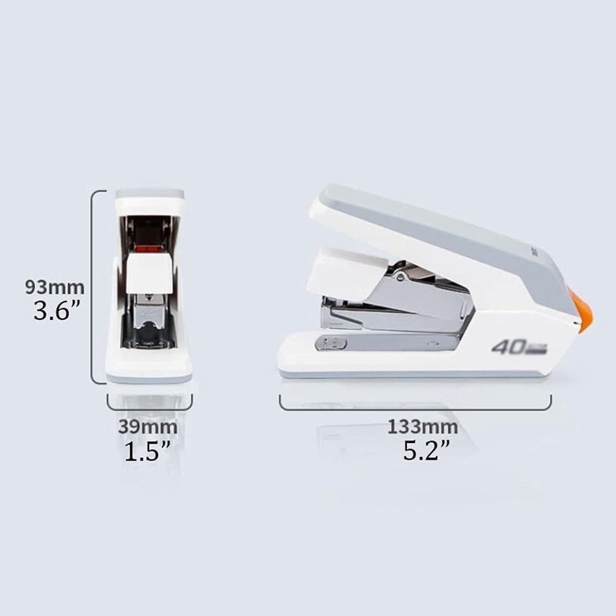 Mini nietmachine - Desktop nietmachine - Papier binden - Ergonomisch ontwerp - 40 vel capaciteit - Wit