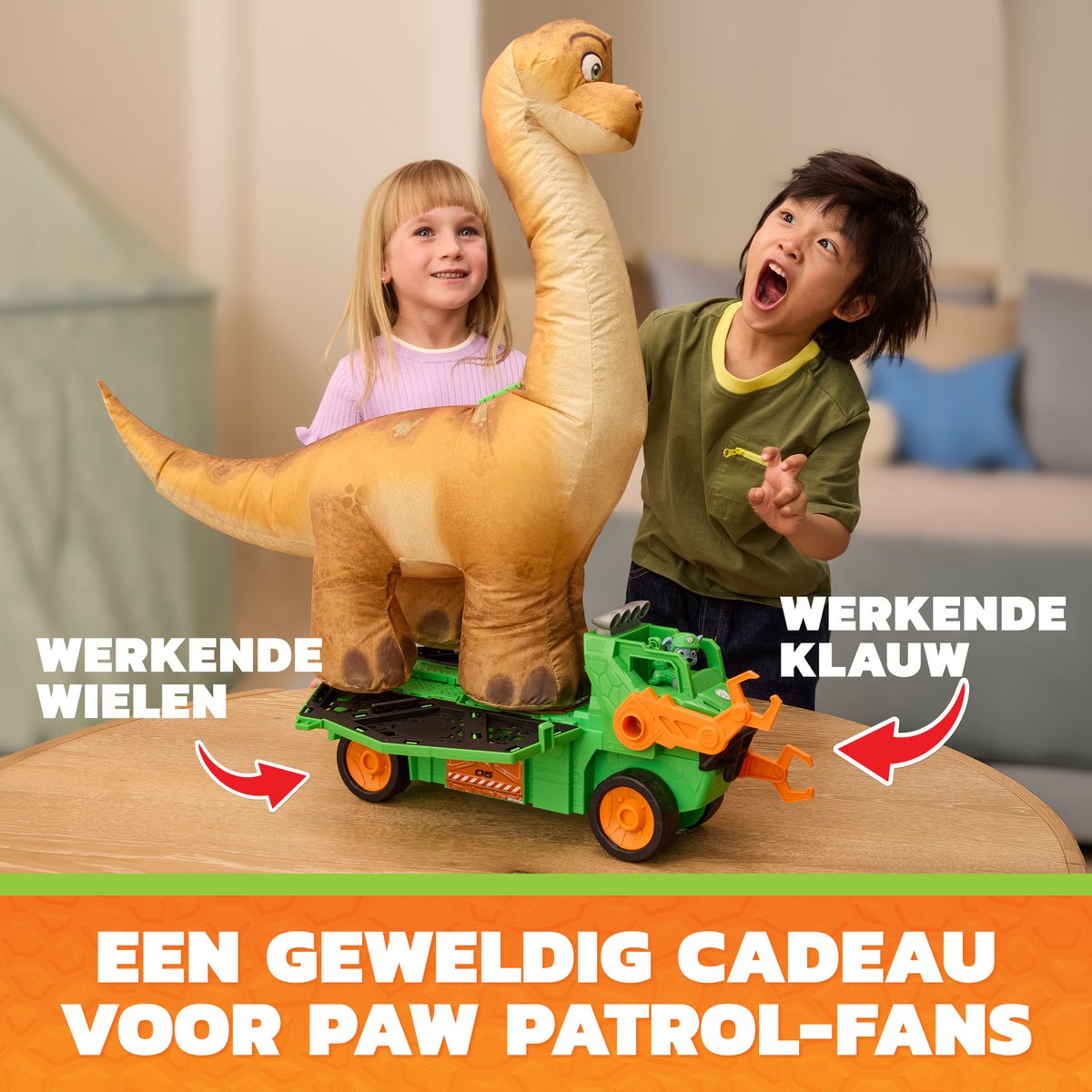 PAW Patrol - De Dino Film - Megasaurus Dino -Voertuig met een opblaasbare speelgoeddinosaurus van 76,2 cm en Rocky-actiefiguur — cadeau in Spellen & Speelgoed - foto 8