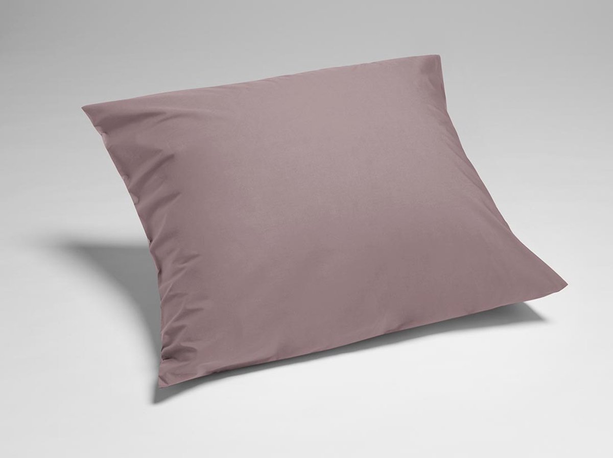 Yumeko kussensloop percal katoen mauve 65x65 - Bio, eco & fairtrade - 1 stuk