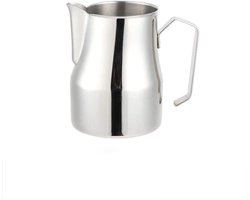 Melkopschuimkan Roestvrijstaal - Melkbeker Barista - Latte Art Maken - Hittebestendige Handgreep - 650 ml Capaciteit - Zilver