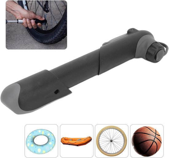 Fietspomp met manometer - Mini pomp - Banden oppompen - Dubbele ventiel compatibel - 120 PSI - Zwart — afbeelding 3