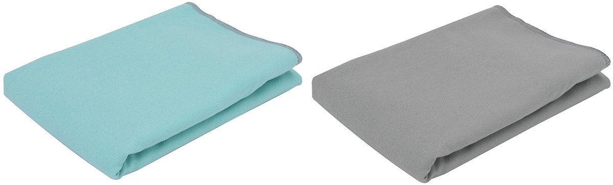 Dailygoods- Yoga-handdoeken Set van 2 - Microvezel - Sneldrogend - Antibacterieel - Ultralicht - 70 x 40 cm - Ruimtebesparend - Sporthanddoeken