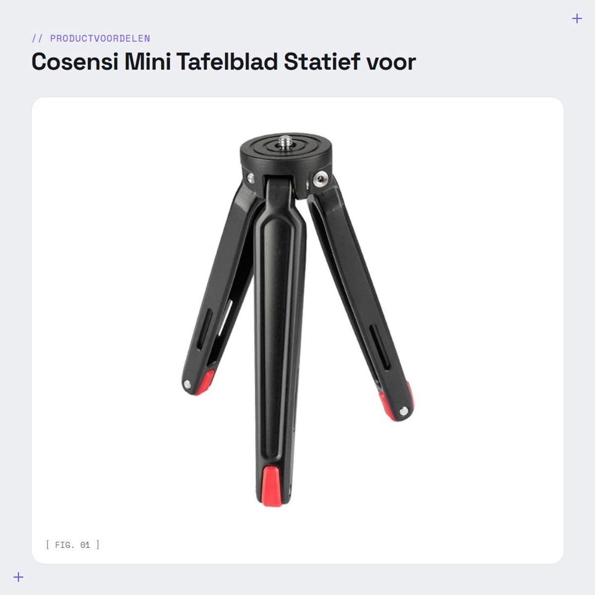 Dailygoods- Tafelblad Statief Lichtgewicht - Mini Statief - Compact
