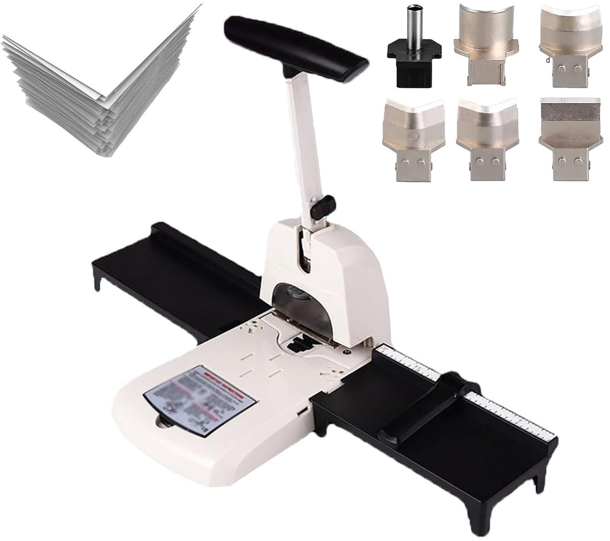 Papiersnijder Meerdere Hoeken - Hoekperforator - Papier Ambachten - 6-in-1 Multifunctioneel - 100 Vel Capaciteit - Wit