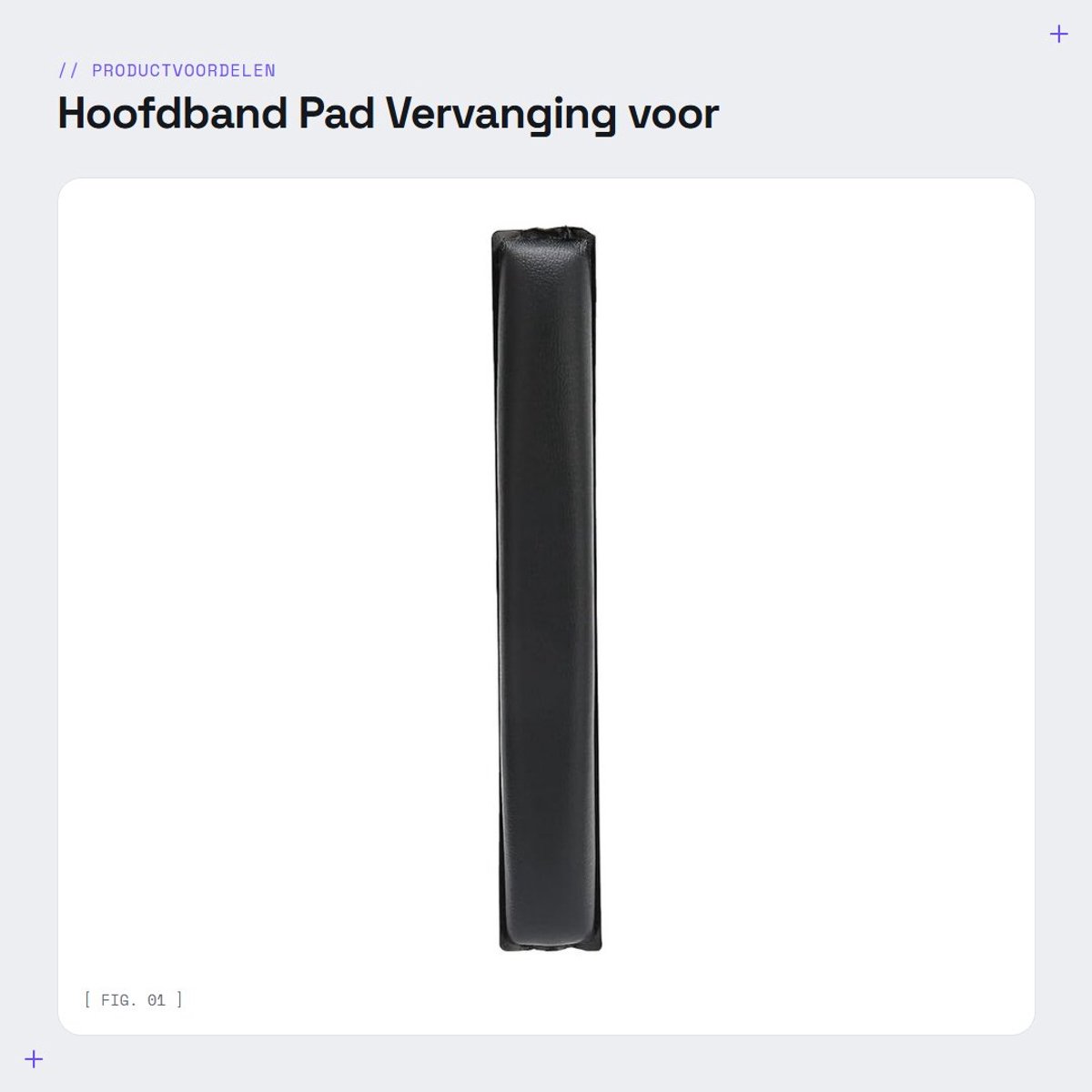 Dailygoods - Hoofdband Pad Vervanging voor Hoofdtelefoons