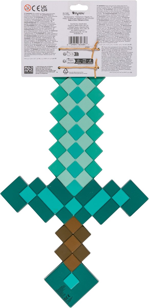 Minecraft Diamond Sword Weapon Kids - Turquoise speelgoedzwaard — afbeelding 3