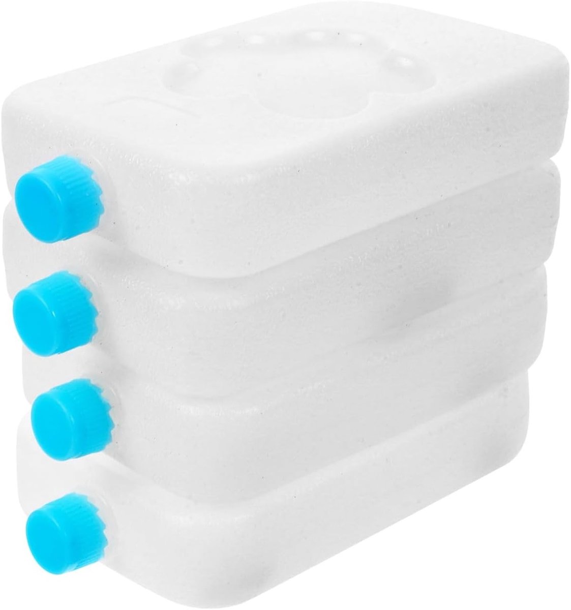 Herbruikbare ijspakketten voor koeltas - 4 stuks vriesblokken voor lunchbox en reizen, compacte blauwe PE-doos voor koude opslag en ventilatorgebruik