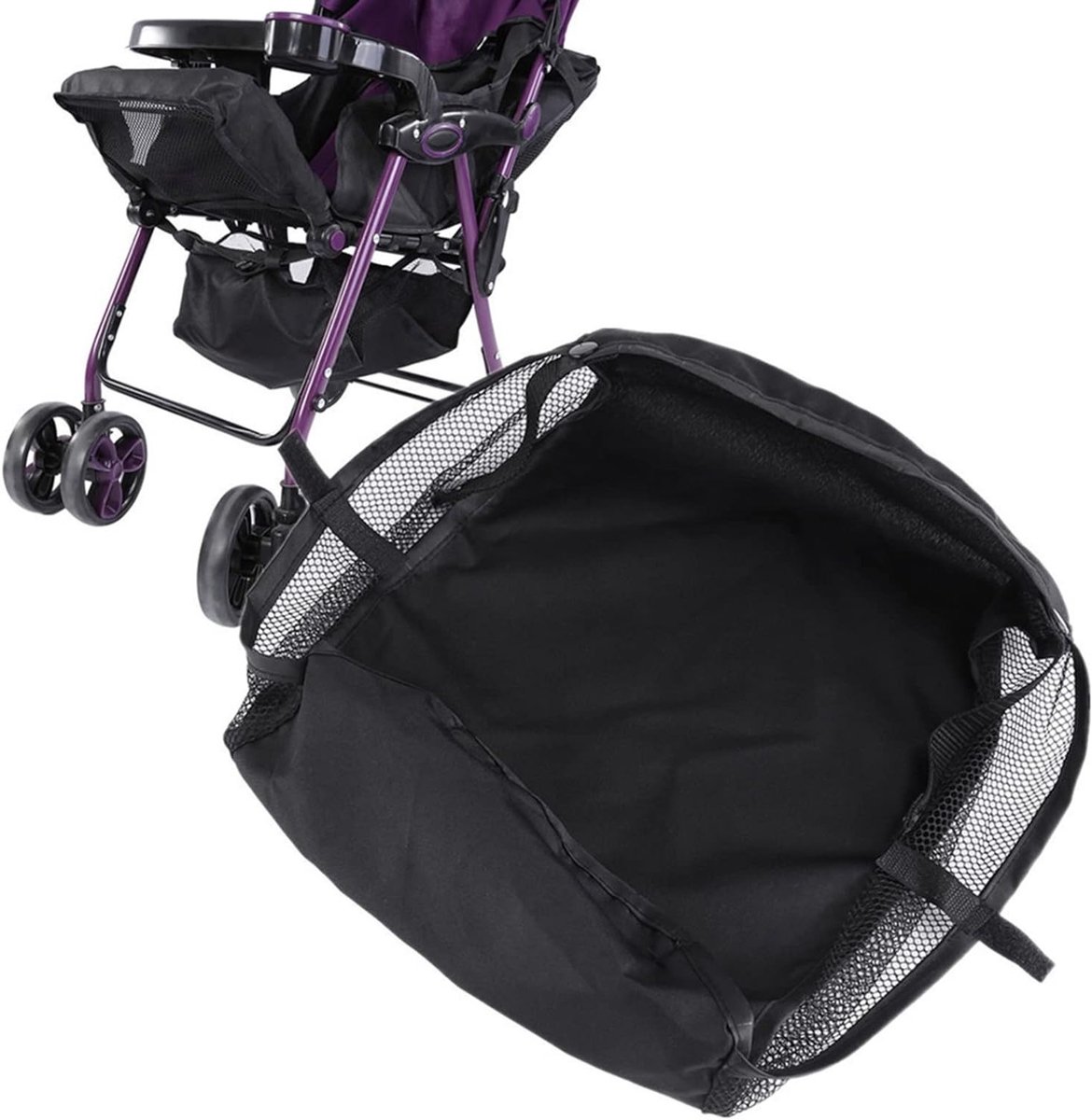 Pram Onderbasket Organizer Bag voor Buggy's - 2 Stuks, Ideaal voor Winkelen en Opslag
