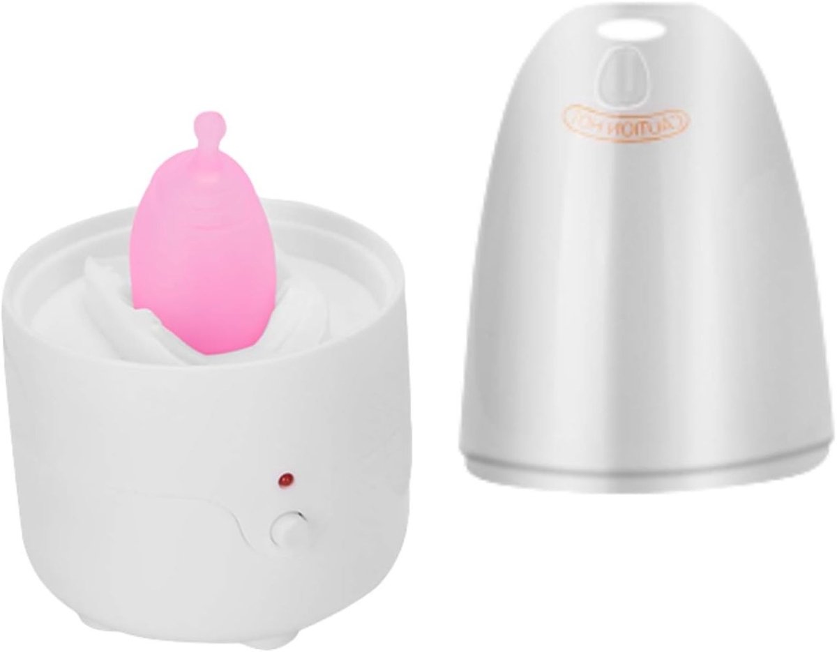 Draagbare stoomsterilisator voor menstruatiecups, snelle desinfectie in 3 minuten, ideaal voor hygiëne en gebruiksgemak