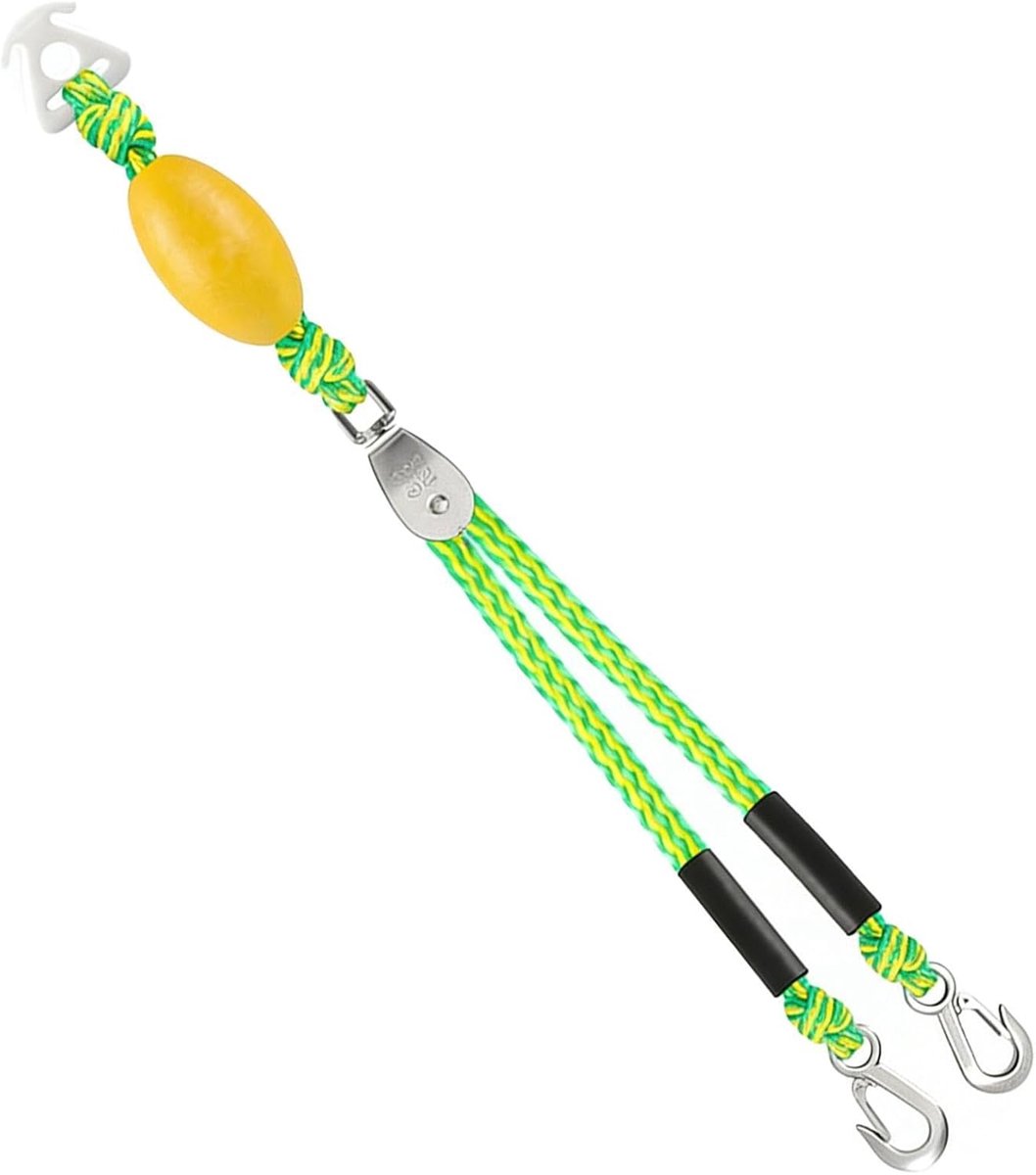 Sleep Touw - Watersport Touw - Waterpret Delen - Dubbele Haken - 17 Voet - Groen