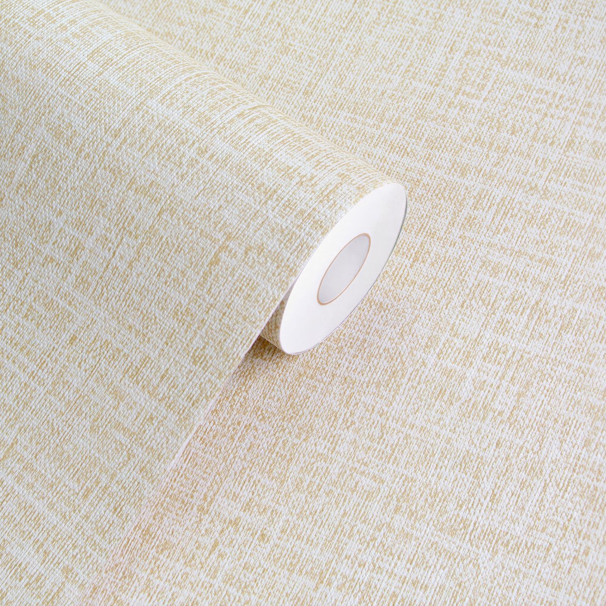 Zelfklevend Behang 500 x 60 cm - Afneembare Wandfolie met Linnenstructuur -Muursticker Plakfolie - Decoratief voor Muur Kast en Meubel - Beige