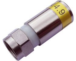 F-stekker RG6 - Compressie Connector - Kabelbevestiging - NiTin Coating - 10 Stuks - Zilver