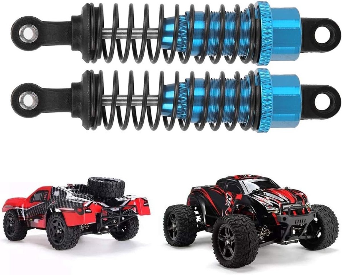 2 Stuks 70mm Metalen Schokdempers voor 1:16 RC Auto's - Upgrade voor Vierwielaandrijving, Verbeterde Stabiliteit en Prestaties