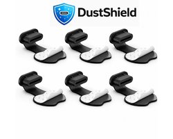 DustShield - 6x Bouchon anti-poussière USB-C avec support - Protecteur de port de charge pour smartphone - Protection du port USB-C contre la poussière et la saleté