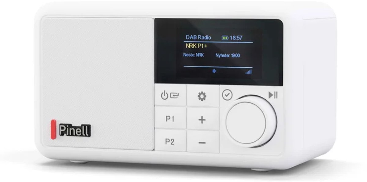 Pinell COMPACT White - Bluetooth - DAB+/FM - Bass speaker