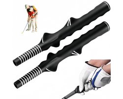 Golftraining-grip (2-delige set: rechter- & linkerhand) – Hulpmiddel voor golfswingtraining – Golftrainingshulpmiddel, houdingscorrectie, oefenen van uitlijning – Grip voor golfswing – Grip-oefening voor beginners – Grip-trainer voor golfclubs