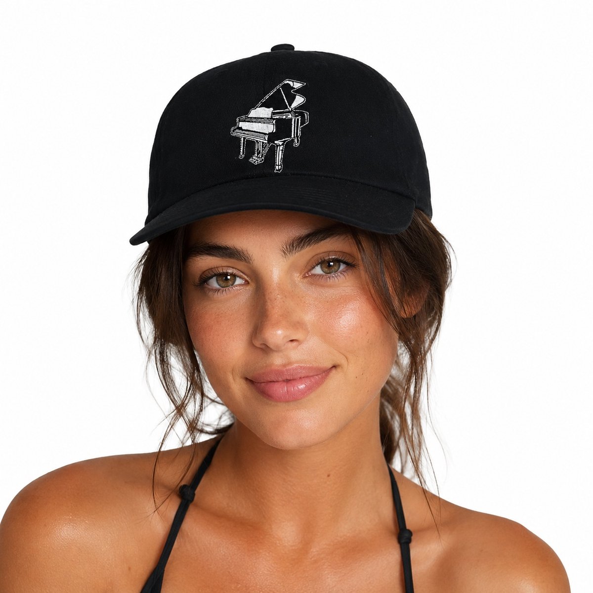 Baseball cap met vleugel, zwart