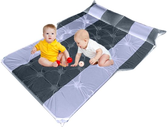 Automatisch Luchtbed - Slaapmat Auto - Kamperen en Reizen - Automatisch Opblazen - 180x132x5 cm - Blauw — afbeelding 4