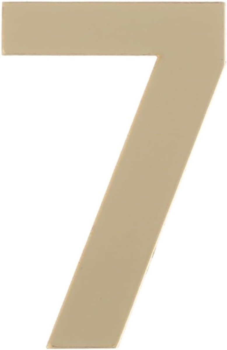 Huisnummer Acryl - Deurcijfer Bordje - Adres Aanduiding - Zelfklevend Montage - 4.8 x 3.3 cm - Goud
