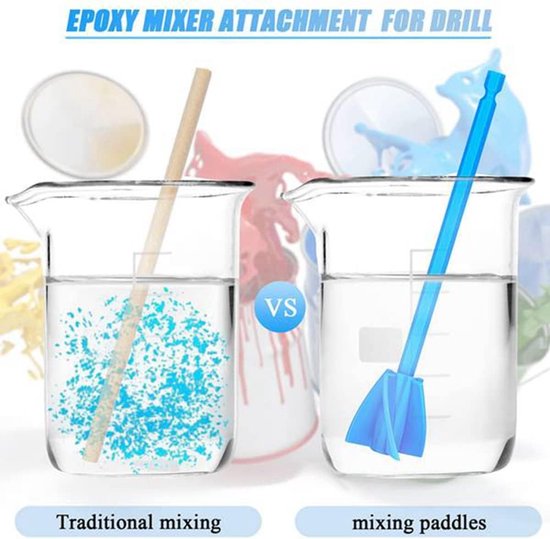 Mixer Opzetstuk - Epoxy Roerder - Hars Mengen - Spiralen Blad Ontwerp - 5 Stuks - Diverse Kleuren — afbeelding 5