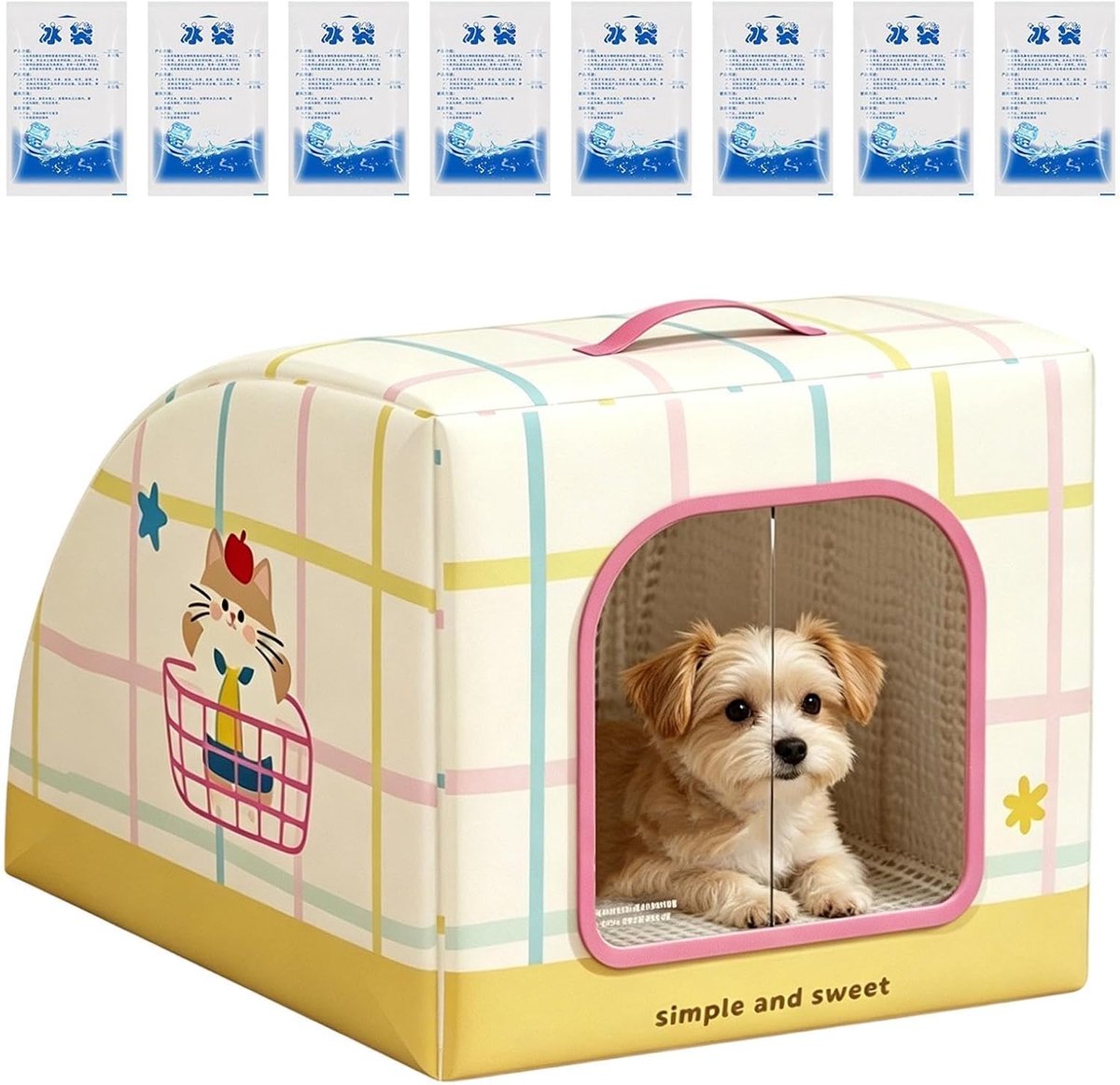 Verkoelend Kattenhuis - Geïsoleerd Bed - Zomerse Koelte - Draagbaar Met Handvat - 12x30x12 cm - Katje