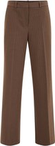 WE Fashion Dames slim fit pantalon met streep