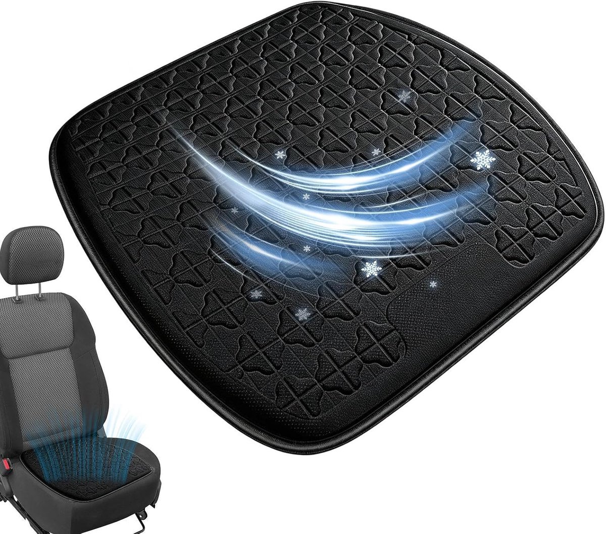 Autostoel Gelmat - Zitkussen Auto - Comfortabel Rijden - Verkoelend Ademend - 48x45 cm - Z