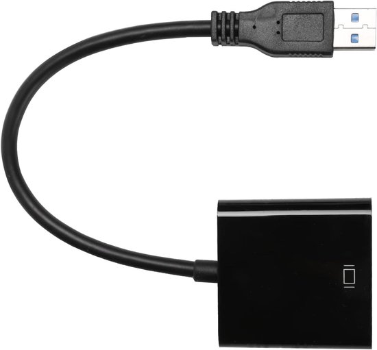 USB naar VGA Adapter - Externe Display Extender - Werkruimte Uitbreiden - Plug en Play - 5 Gbps Snelheid - Zwart — afbeelding 3