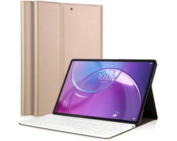 Hoes met Toetsenbord geschikt voor Lenovo Idea Tab Pro Gen 2 (13 inch) – Keyboard Book Case – Bluetooth – Goud