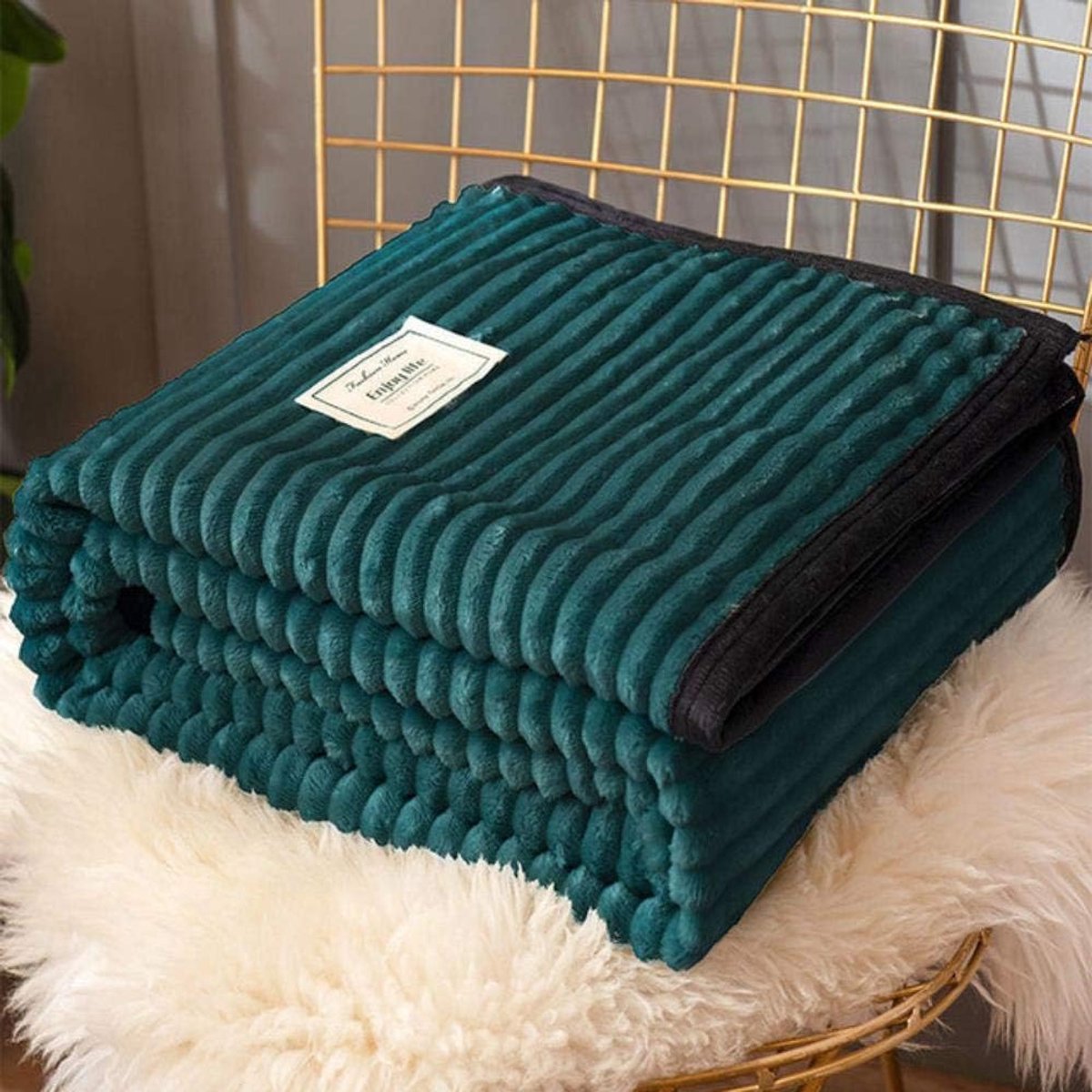 Zachte Warme Deken - Koraal Fleece - Gezelligheid Thuis - Anti-statisch - 180x200cm - Effenn
