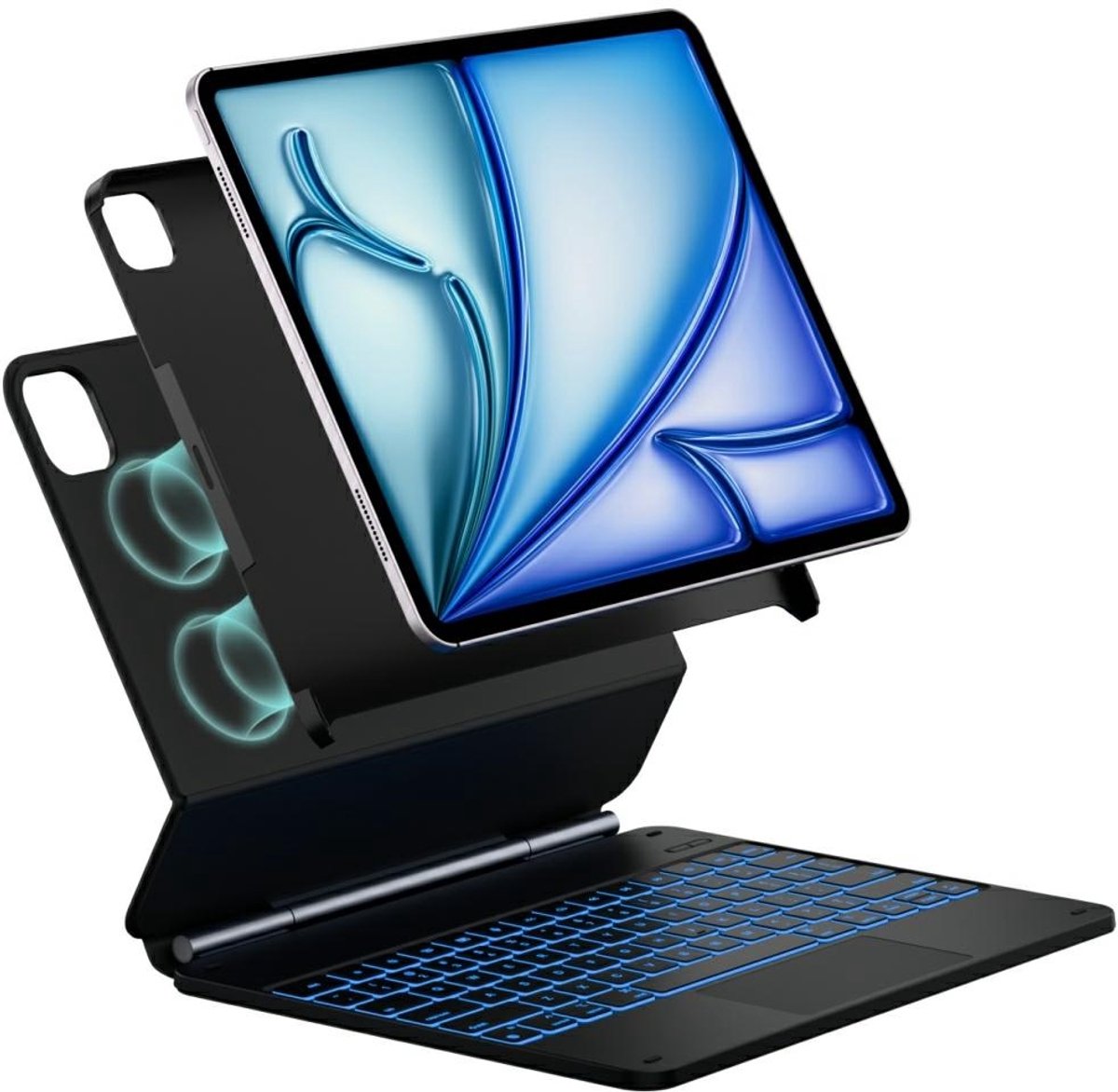 Typecase Edge + Hoes Met Toetsenbord Voor Ipad Air 13 2024 2025 Koolstofvezel