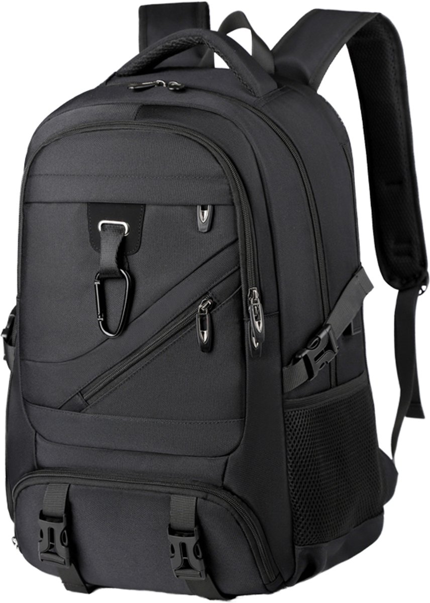Laptop Rugzak met USB Oplaadpoort – Uitbreidbare Reistas 20-35L – Waterafstotend – Apart Schoenenvak – Geschikt voor 15.6 Inch Laptop – Anti-Diefstal – Unisex