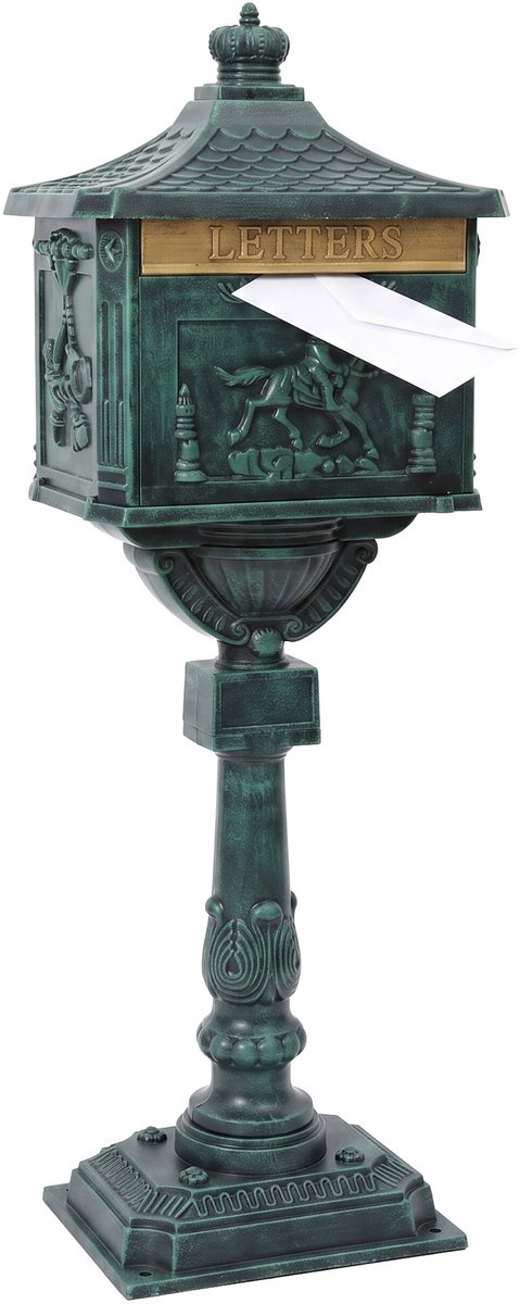 Engelse brievenbus - 118x41x29 cm - staand - groen