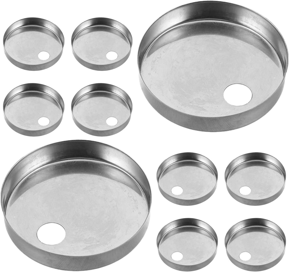 Toiletbril Schroeven - Dopjes Afdekkingen - Badkamer Opknappen - Verbergt Scharnieren - 10 Stuks - Zilver