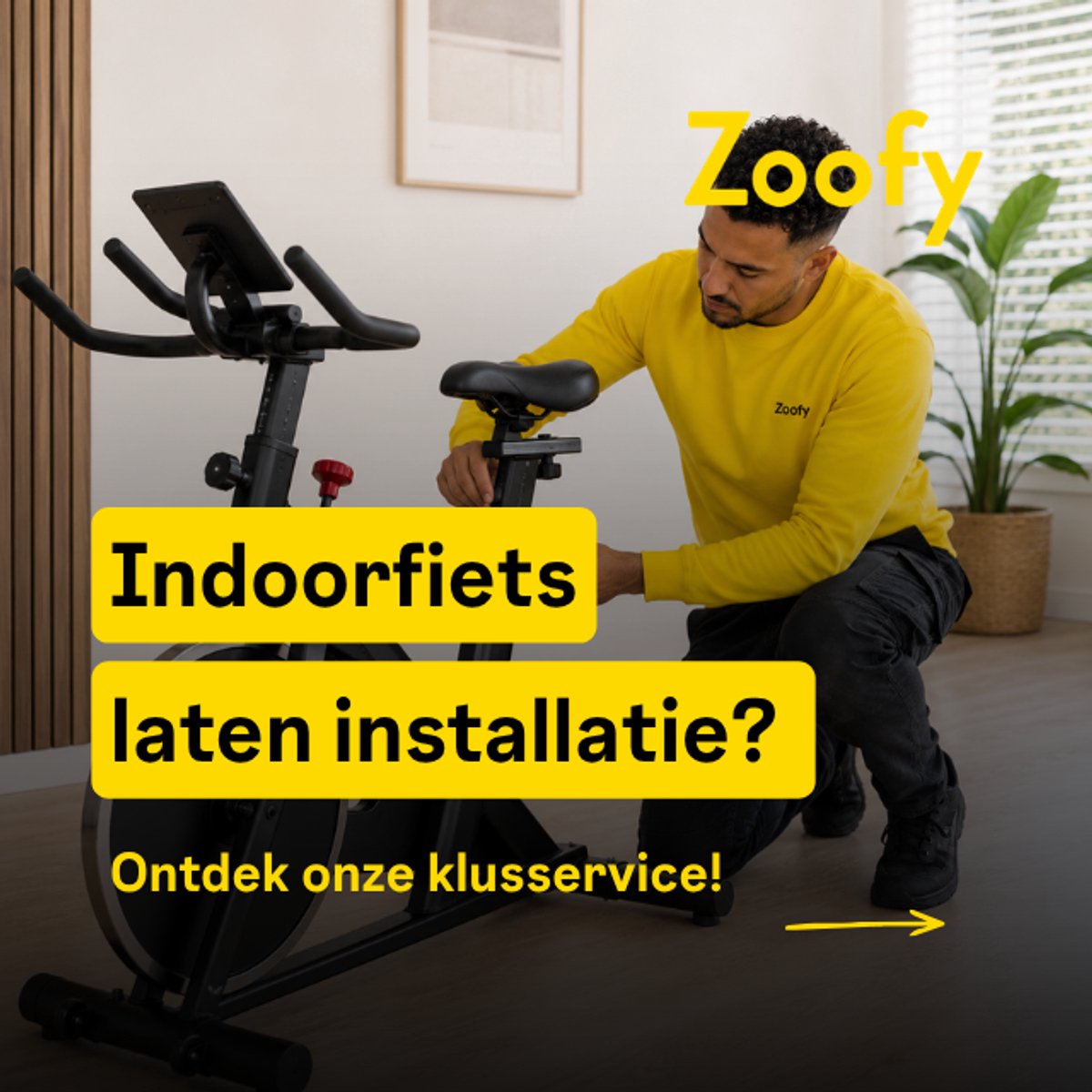 Installatie indoorfiets - Door Zoofy in samenwerking met Bol - Installatie-afspraak gepland binnen 1 werkdag