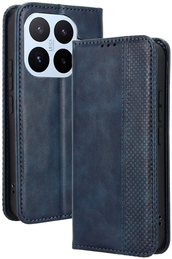 Coque Coverup - Compatible avec Xiaomi 17T Pro - Étui portefeuille Coverup Vintage Style - Bleu