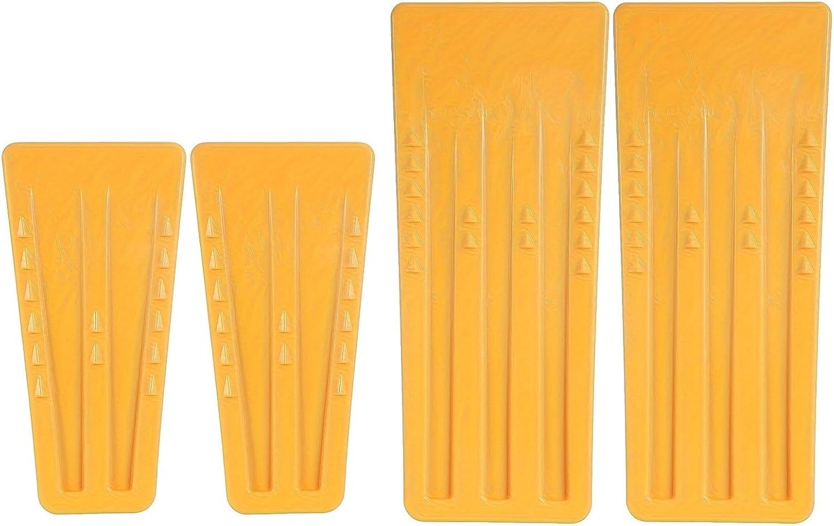 Fluorescerende Wiggen - Boomkap Wiggen - Veilig Hout Kappen - Versterkte Spikes - 4 Stuks Set - Oranje