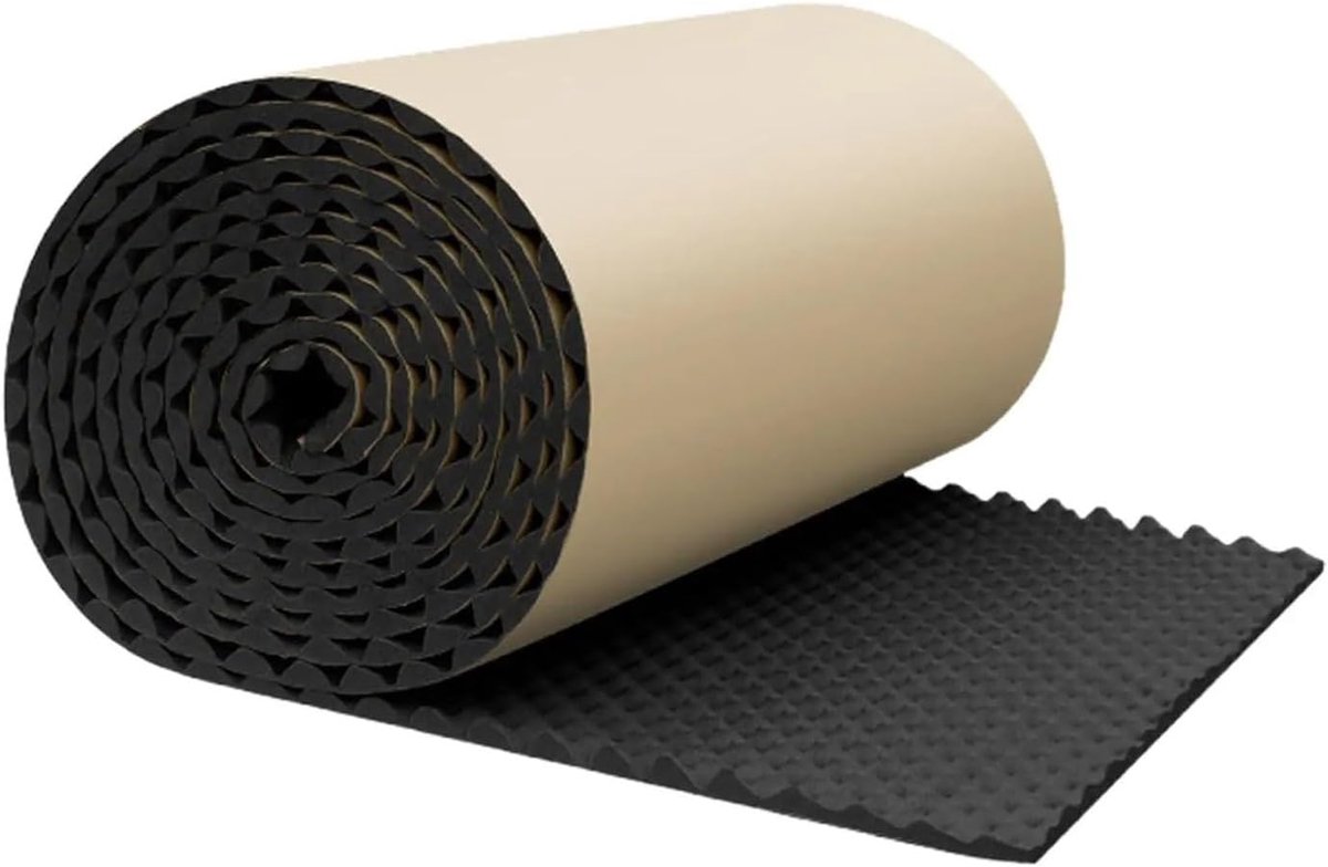 Geluidsisolatiemat - Dempingspads - Motorruimte Isolatie - Brandwerend Materiaal - 200cm Lengte - Zwart