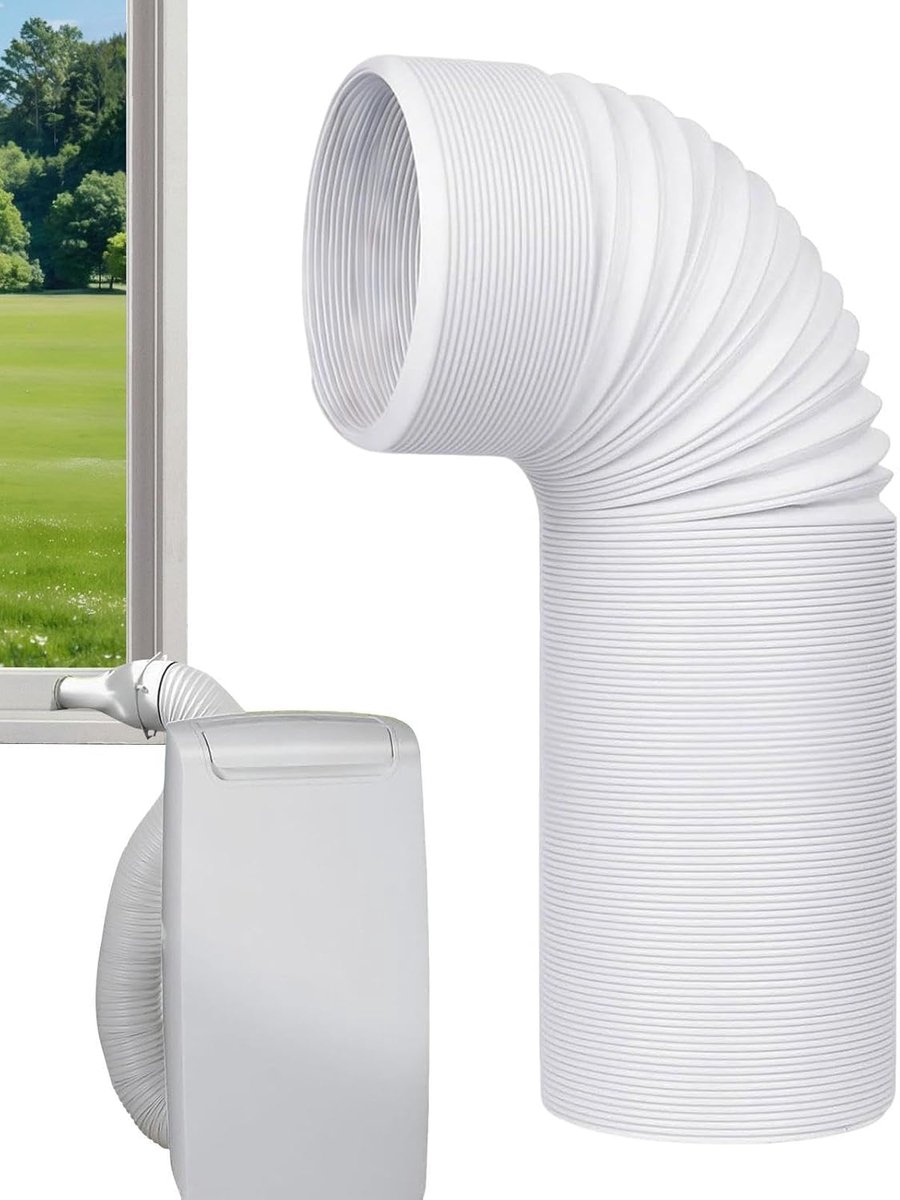 Afvoerslang en aansluitset - Koppelstuk Mobiele Airco Afvoerslang - Ø13-15cm Afvoerslang airco slang - 150 cm - Conditioner Uitlaatslang Connector - Voor ramen, airconditioning, uitlaatslangkoppeling voor afvoerbuis, pvc-airconditioning
