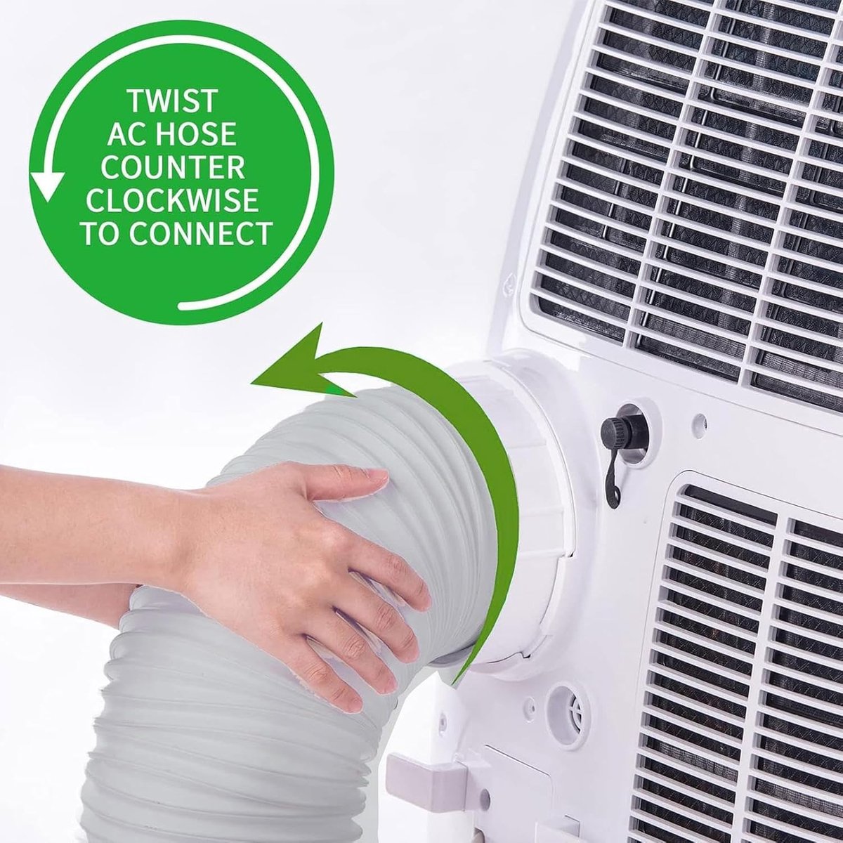 Afvoerslang en aansluitset - Koppelstuk Mobiele Airco Afvoerslang - Ø13-15cm Afvoerslang airco slang - 150 cm - Conditioner Uitlaatslang Connector - Voor ramen, airconditioning, uitlaatslangkoppeling voor afvoerbuis, pvc-airconditioning – foto 2