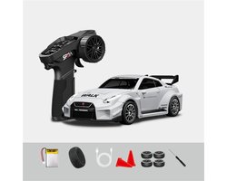 Hstar D43-02 RC Drift Auto 1:43 4WD met Gyroscoop – Mini RC Auto RTR met Proportionele Besturing, LED Verlichting, 2.4GHz Afstandsbediening, Indoor Drift Wagen