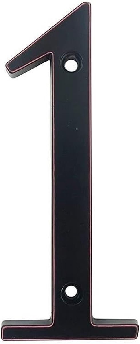 Huisnummer - Deurnummer - Adres Aangeven - Roestvrij Metaal - 4 Inch Hoog - Zwart