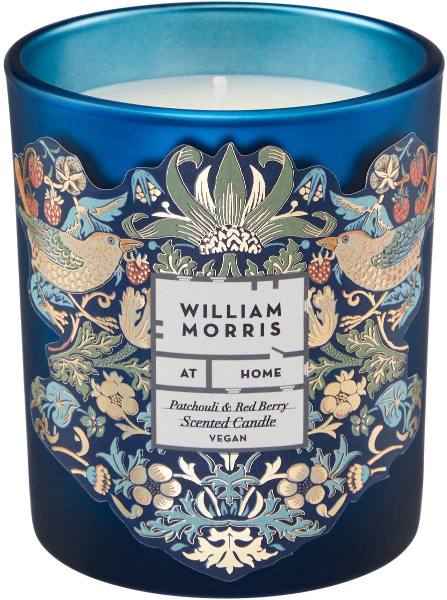 William Morris At Home - Strawberry Thief Geurkaars | Rode Bes & Patchouli | 180g